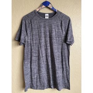 Gymshark Shirt Mens Gray Short Sleeve Crew Neck Activewear Stretch Gym Size M